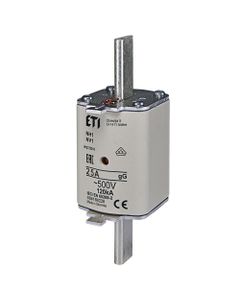 Wkładka topikowa NH1 gG 25A/500V przemysłowa zwłoczna 500V KOMBI