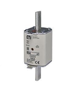 Wkładka topikowa NH1 gG 80A/500V przemysłowa zwłoczna 500V KOMBI