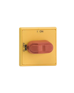 Pokrętło na drzwi OHYS1AH1 żółto-czerwone, do wałka 6mm, IP54, do OT16..80F