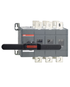 Przełącznik zasilania OT1250E03CP, (I-0-II) 3P 1250A, z wałkiem i czarną rączką IP65
