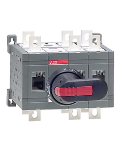 Przełącznik zasilania OT250E12CP, (I-0-II) 3P 250A, z wałkiem i czarną rączką IP65