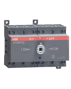 Przełącznik zasilania OT80F3C, (I-0-II) 3P 80A, bez wałka i rączki