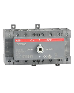 Przełącznik zasilania OT80F4C, (I-0-II) 4P 80A, bez wałka i rączki