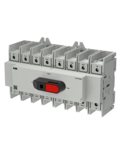 OTC Plus - Przełącznik zasilania OTC100G3-4BS, (I-0-II) 4P 100A, rozmiar G3, z rączką, montaż na szynie DIN lub płycie...