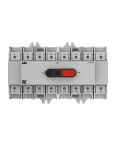 OTC Plus - Przełącznik zasilania OTC63G3-4BS, (I-0-II) 4P 63A, rozmiar G3, z rączką, montaż na szynie DIN lub płycie...