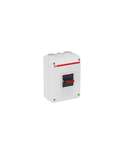 Rozłącznik bezpieczeństwa OTE36T3M, EMC, 3P 45A, 22kW, ob. plastikowa IP65, czarne pokrętło, styk pom. 1NO, zaciski PE...