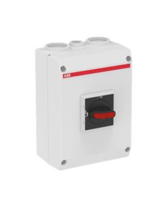 Rozłącznik w obudowie OTP63B3M, 3P 80A, ob. plastikowa IP65, czarne pokrętło, zaciski N+PE