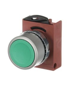 Przycisk kryty P9MPNVG zielony, monostabilny, napęd z ramką