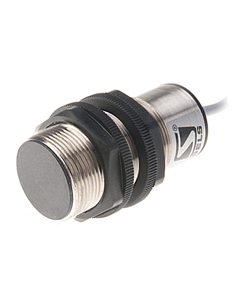 Czujnik indukcyjny PCIA10R, M30 Sn-10mm, 90-250V AC, 3-przewodowy NC, czoło wbudowane, kabel 2m, mosiądz nikl. L85mm