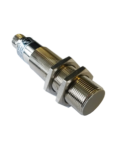 Czujnik indukcyjny PCID12ZPKW-M18-48-M12, M18 Sn-12mm, 10-30V DC, PNP NO, czoło wbudowane, 3-przew. konektor M12, mosiąd...