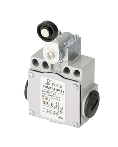 Łącznik krańcowy PDM1F41PZ11, 1NO+1NC migowe, dźwignia z rolką z tworzywa fi 18, metal IP66, 2xPG13.5