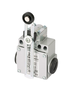 Łącznik krańcowy PDM1F51PW02, 2NC wolne, regulowana dźwignia z rolką z tworzywa fi 18, metal IP66, 2xPG13.5