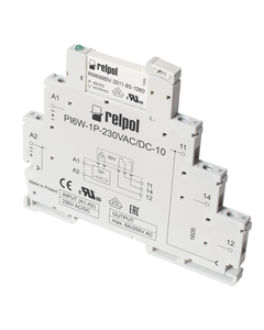 Przekaźnik interfejsowy PIR6W-1P-230VAC/DC-10, 1P 6A, ster. 230V AC/DC, styki AgSnO2, zaciski śrubowe