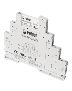 Przekaźnik interfejsowy PIR6W-1P-24VAC/DC, 1P 6A, ster. 24V AC/DC, styki AgSnO2, zaciski śrubowe