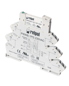 Przekaźnik interfejsowy PIR6WB-1PS-230VAC/DC-R, 1P 6A, ster. 230V AC/DC, styki AgSnO2, zaciski sprężynowe