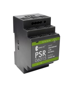 Zasilacz impulsowy PSR 06015, 60W, 15V DC 4A, zasil. 85-264V AC, ob. modułowa