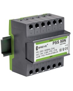 Transformator PSS 50N 230/ 12V, 50VA, na szynę DIN, ob. modułowa