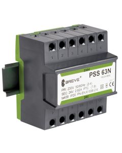Transformator PSS 63N 230/12V, 63VA, na szynę DIN, ob. modułowa