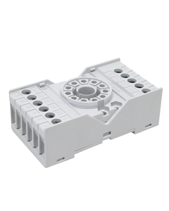 Gniazdo PZ11 szare, do przekaźników R15 3P, zaciski śrubowe, na szynę DIN