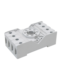 Gniazdo PZ8 szare, do przekaźników R15 2P, zaciski śrubowe, na szynę DIN