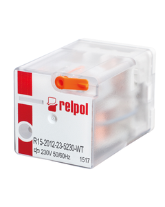 Przekaźnik R15-2012-23-5230-WTL, 2P 10A, cewka 230V AC, dioda LED