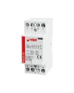 Stycznik modułowy RIK25-40-230, 25A, 4NO, cewka 230V AC/DC, 2 moduły
