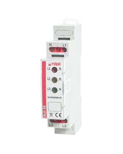 Lampka kontrolna RLK-3K, 3-fazowa, czerwony, żółty, zielony LED, zasilanie 400/230V AC