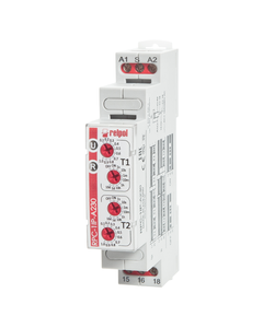 Przekaźnik czasowy RPC-1IP-A230, 1P 230VAC, 8 zakr. czas. funkcja li + lp - praca cykliczna o dwóch niezal. czasach T1 i...