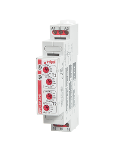 Przekaźnik czasowy RPC-1IP-UNI, 1P 12-240V AC/DC, 8 zakr. czas. funkcja li + lp - praca cykliczna o dwóch niezal. czasac...