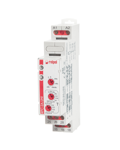 Przekaźnik czasowy RPC-2A-UNI z funkcją działania po zaniku napięcia zasilania 2P 12-240V AC/DC, 10 zakr. 6 funkcji: E, ...