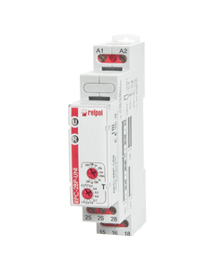 Przekaźnik czasowy RPC-2BP-UNI, 2P 12-240V AC/DC, 8 zakr. czas. funkcja Bp- symetr. praca cykliczna od przerwy