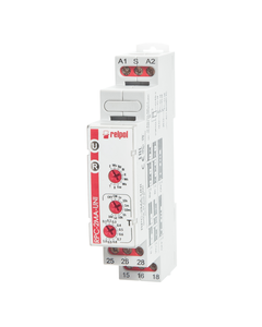 Przekaźnik czasowy RPC-2MA-UNI, 2P 12-240V AC/DC, 8 zakr. czas. funkcje: E, Wu, Bp, Bi, R, Ws, Wa Esa, B, T