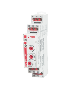 Przekaźnik czasowy RPC-3MD-UNI 3P 12-240V AC/DC, wielofunkc. 8 zakr. czas. 10 funkcji: E, Wu, Bp,  Bi, R, Ws, Wa, Esa, B...