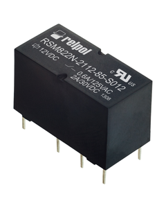 Przekaźnik RSM822N-2112-85-S012, 2P 3A, cewka czuła 12V DC, styki AgPd/Au