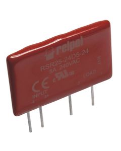 Przekaźnik półprzewodnikowy miniaturowy RSR25-24D5-24, 5A wyj. 24-280V AC, ster. 15-32V DC, zał. w zerze