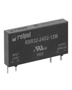 Przekaźnik półprzewodnikowy miniaturowy RSR32-24D2-12M, 2A wyj. 24-280V AC, ster. 12V DC, zał. w zerze, do druku.