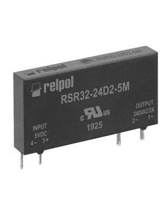 Przekaźnik półprzewodnikowy miniaturowy RSR32-24D2-5M, 2A wyj. 24-280V AC, ster. 5V DC, zał. w zerze, do druku.