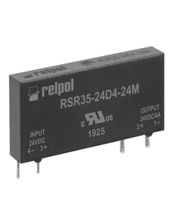 Przekaźnik półprzewodnikowy miniaturowy RSR35-24D4-24M, 4A wyj. 3-28V DC, ster. 24V DC, do druku