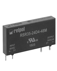 Przekaźnik półprzewodnikowy miniaturowy RSR35-24D4-48M, 4A wyj. 3-28V DC, ster. 48V DC, do druku
