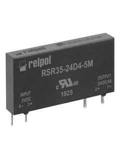 Przekaźnik półprzewodnikowy miniaturowy RSR35-24D4-5M, 4A wyj. 3-28V DC, ster. 5V DC, do druku