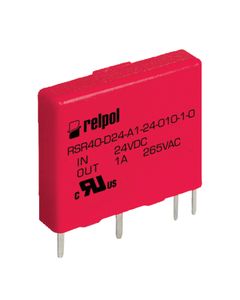 Przekaźnik półprzewodnikowy miniaturowy RSR40-D24-A1-24-010-1-0, 1A wyj. 24-265V AC, ster. 18-32V DC, zał. natychmiastow...