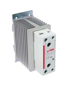 Przekaźnik półprzewodnikowy z radiatorem RSR72-24D40-H, 40A wyj. 24-280V AC, ster. 4-32V DC, zał. w zerze