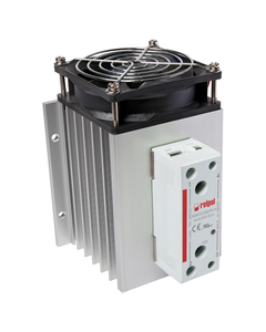 Przekaźnik półprzewodnikowy z radiatorem RSR72-24D75-H, 75A wyj. 24-280V AC, ster. 4-32V DC, zał. w zerze