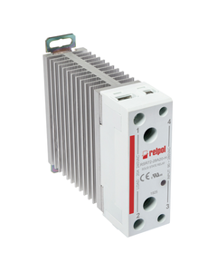Przekaźnik półprzewodnikowy z radiatorem RSR72-28A20-H, 20A wyj. 24-280V AC, ster. 90-280V AC, zał. w zerze