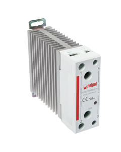 Przekaźnik półprzewodnikowy z radiatorem RSR72-60D30-H, 30A wyj. 24-660V AC, ster. 4-32V DC, zał. w zerze