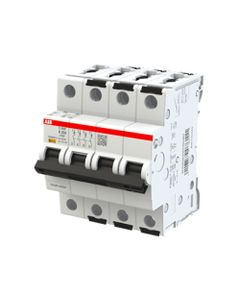 Wyłącznik nadprądowy S304P-K20, 4P char. K 20A, 25kA AC