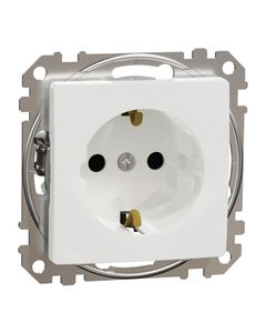 Sedna Design, Gniazdo Schuko SDD111021, białe, bez ramki
