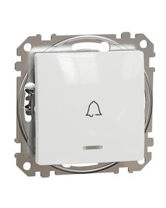 Sedna Design, Przycisk dzwonek SDD111131L, z podświetleniem, biały, bez ramki