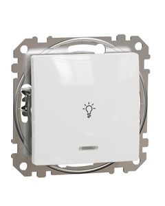 Sedna Design, Przycisk światło SDD111132L, z podświetleniem, biały, bez ramki