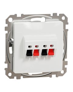 Sedna Design, Gniazdo 2x głośnikowe SDD111411, białe, bez ramki